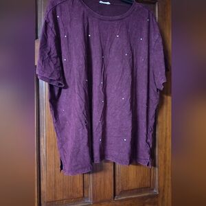 edge Women's Burgundy Top 2X